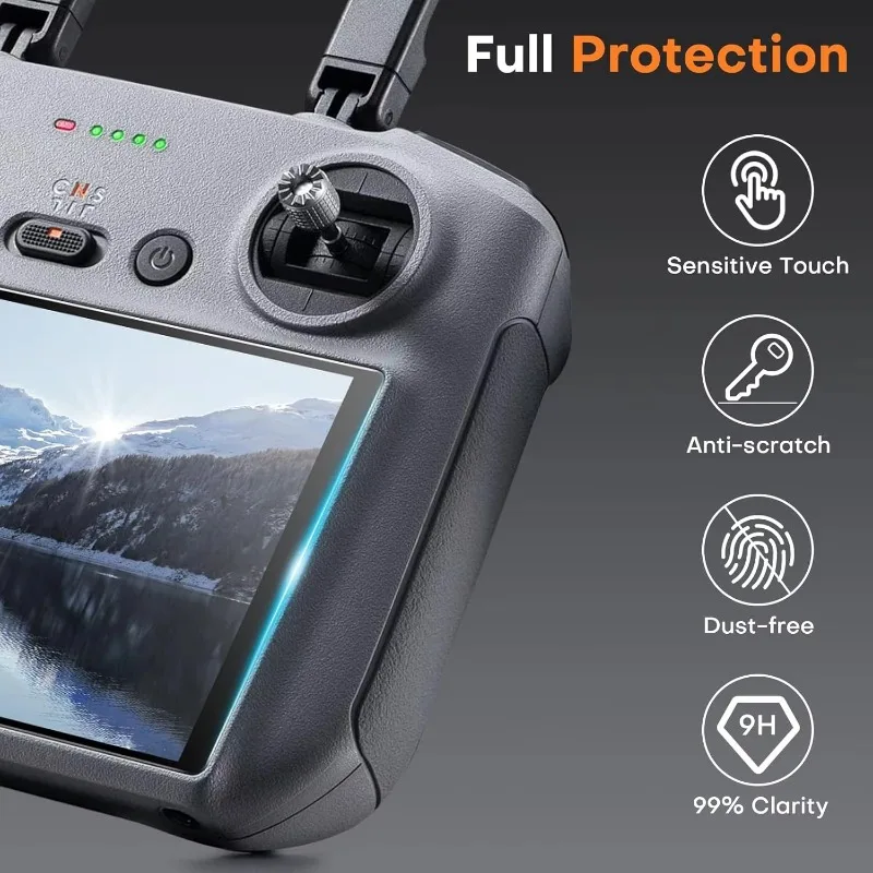 For DJI Mini 3 4 5PRO Air 3 RC RC2 Screen Protector Tempered Glass Remote Controller Protective Film For DJI RC2 Accessories
