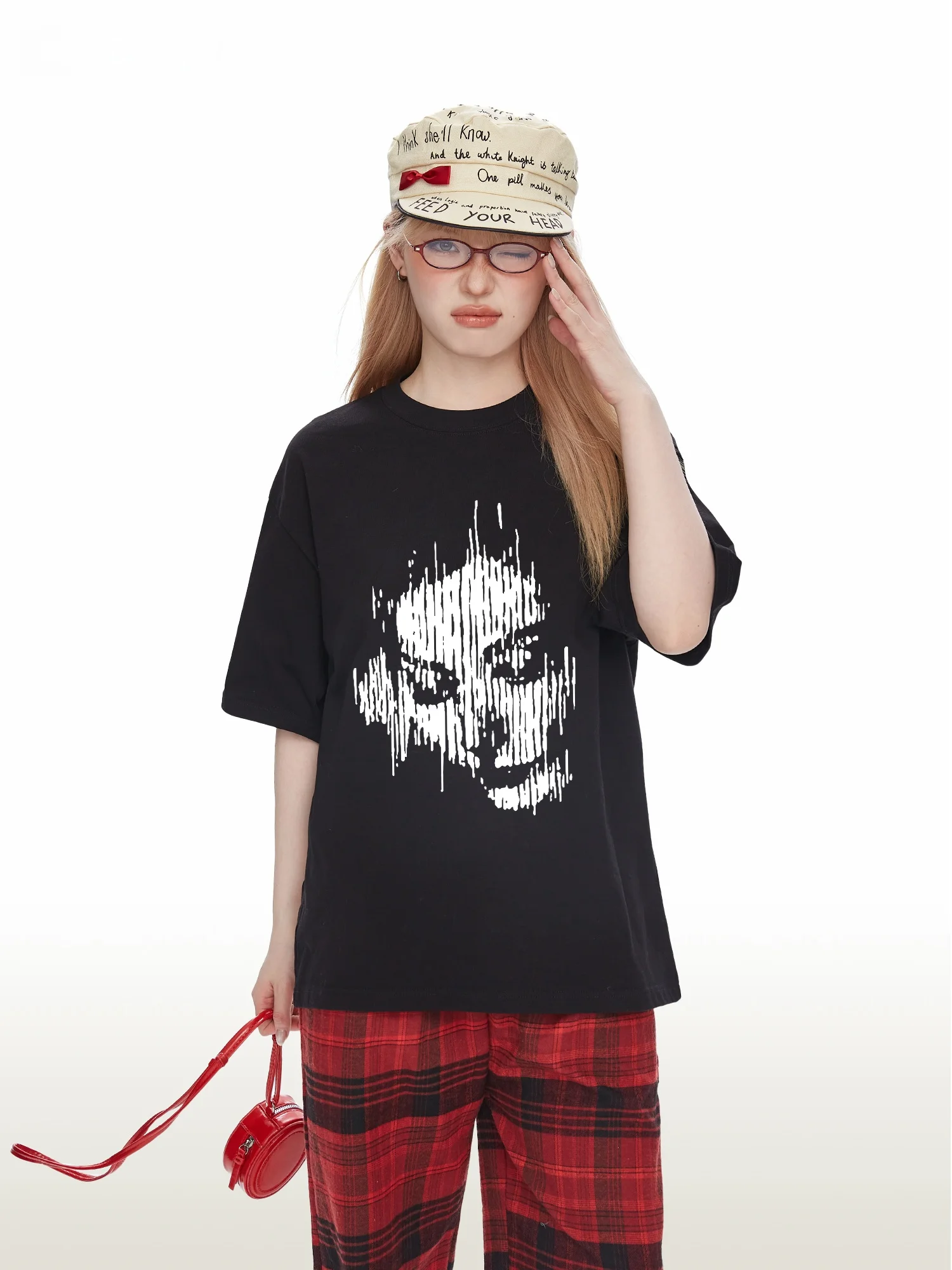 

Футболка женская Dawn D в американском темном стиле, повседневная, из чистого хлопка, с коротким рукавом, парная, с полурукавом, летняя, новая трендовая модель, брендовая.