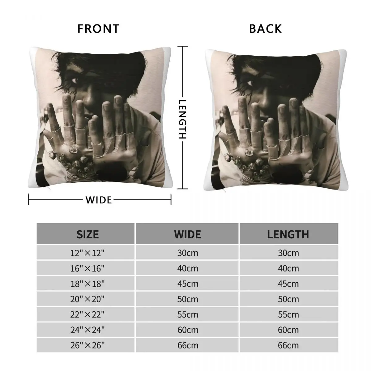 Ryan Ross Panic At Disco Square Pillowcase Polyester Linen Velvet Printed Zip Decorative Home Cushion Cover