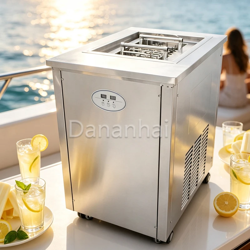 Commercial Ice Cream Machine Stainless Steel Sundae Maker with 1 Set of Mold for Business Use