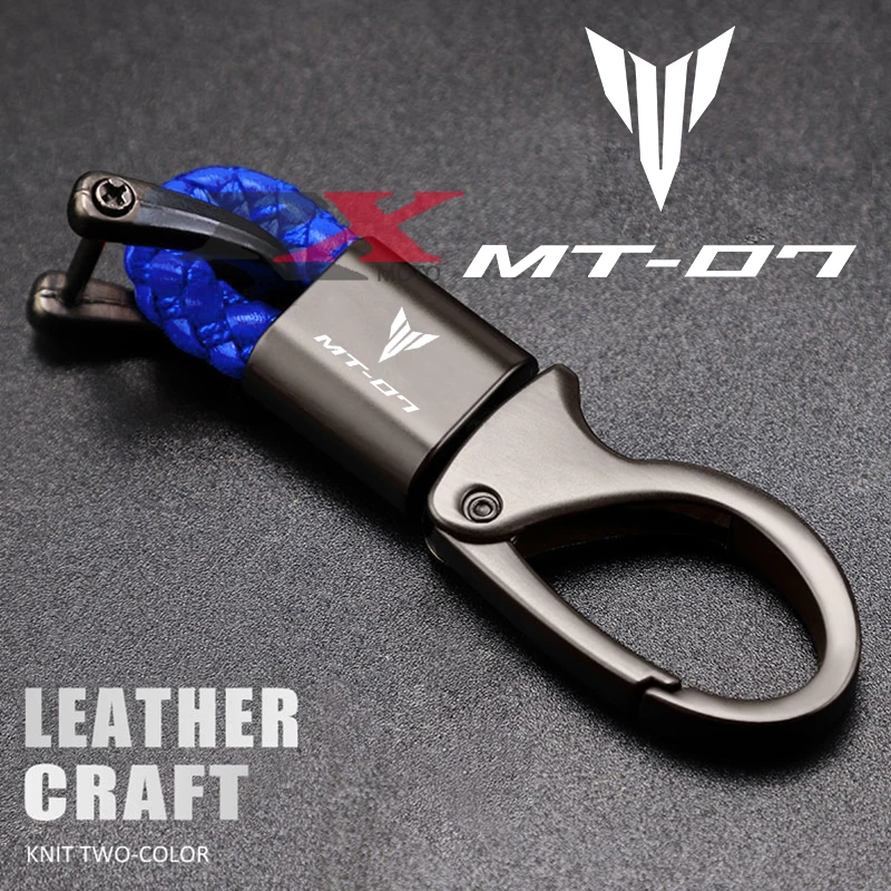 

2026 New Hand-Woven Car Keychain For Yamaha MT-07 MT 07 MT07 FZ07 2014-2026 Key Waist Key Chain Keyrings Motorcycle Accessories