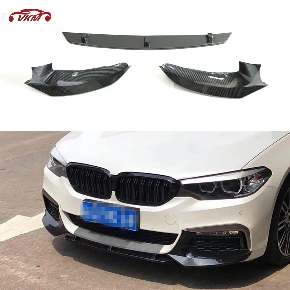 

Carbon Fiber Front Lip Splitters Flaps for BMW 5 Series G30 G38 M Sport 2017-2019 Head Bumper Chin Shovel Protector