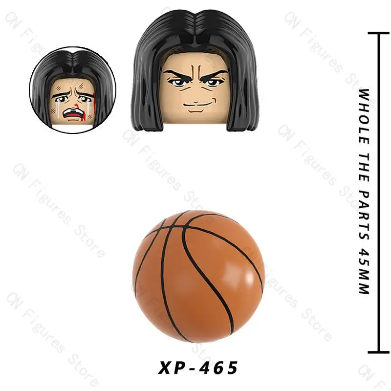 Single Sell KORUIT XP459-466 Hot Comic Basketball Player Slam Action Figures Building Blocks Accessories Toys For Kids KT1060