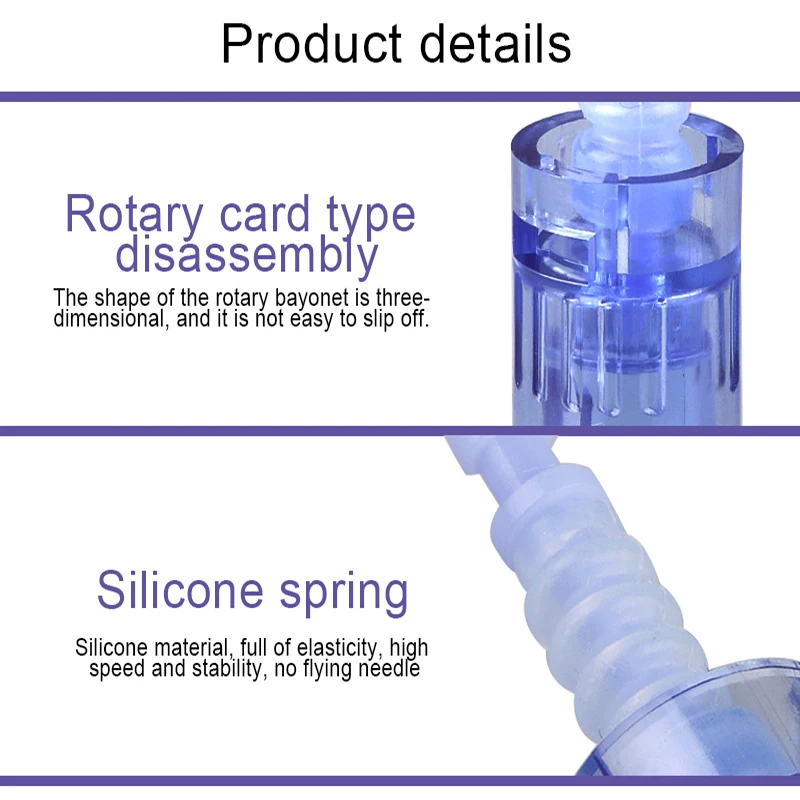 100/50/10 Stuks Dr.imp Pen Bajonet Micro Naald Cartridge 9/12/36/42 pin/Nano Microneedles Vervanging A6 Derma Tool MTS Facial