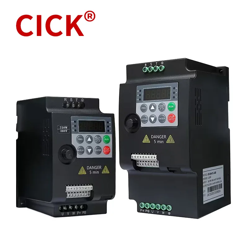 CW100 Inverter Frequency Converter VFD Single/Three Phase 380V 220V 0.75/1.5/2.2/4/5.5Kw 1P 3P Output Variable Frequency Driver