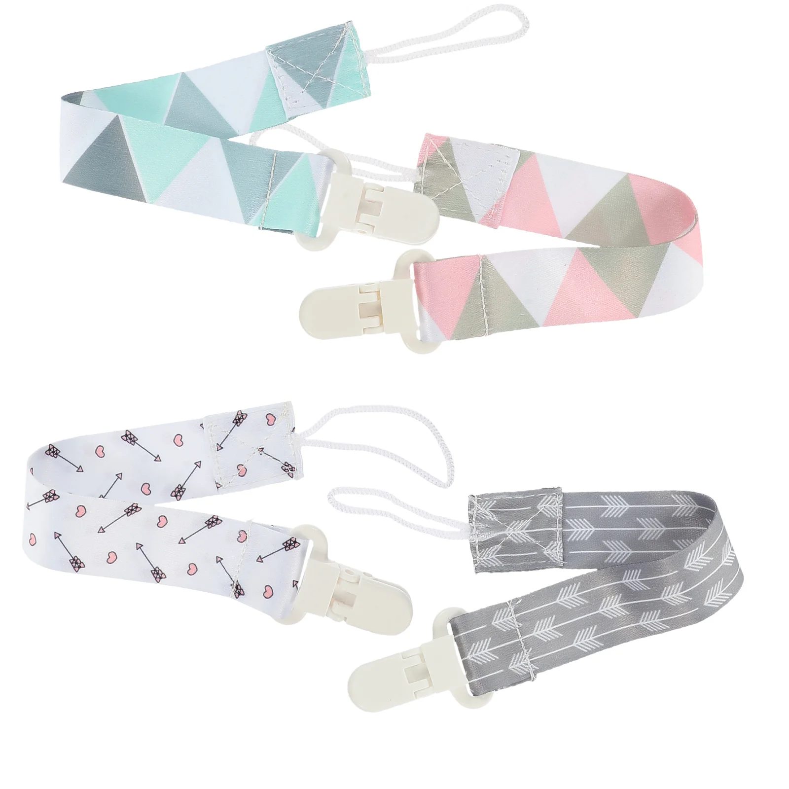 

4Pcs Pacifier Clip for Infant Lightweight Holder with Anti-Loss Design Compatible with All Soothers Teething Aid Gift Set