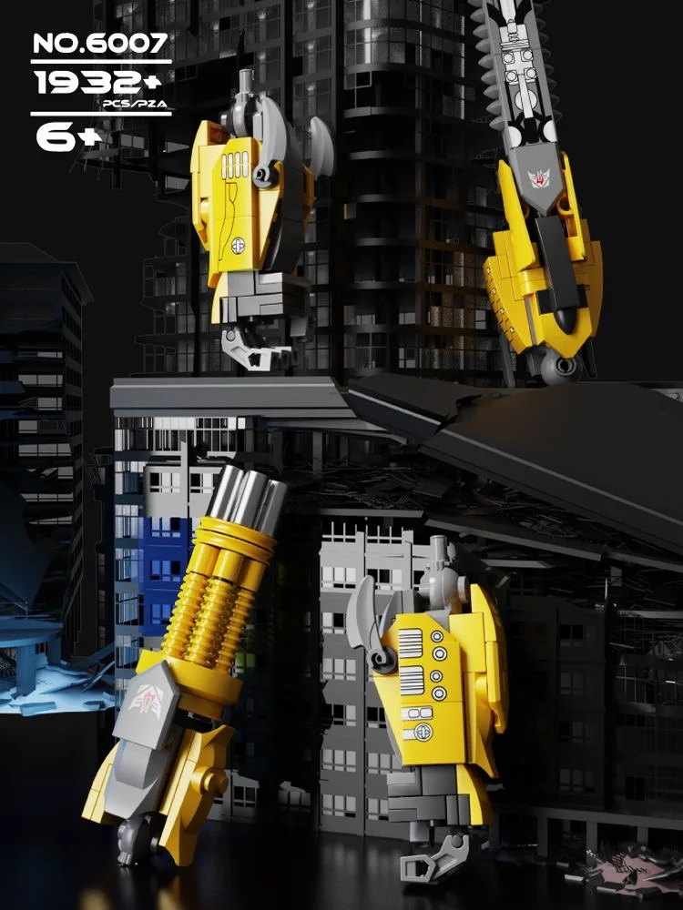 6007 Kreative Serie Transformer Roboter 1932 Stück Puzzle Bausteine Lernspielzeug für Jungen Geburtstagsgeschenk