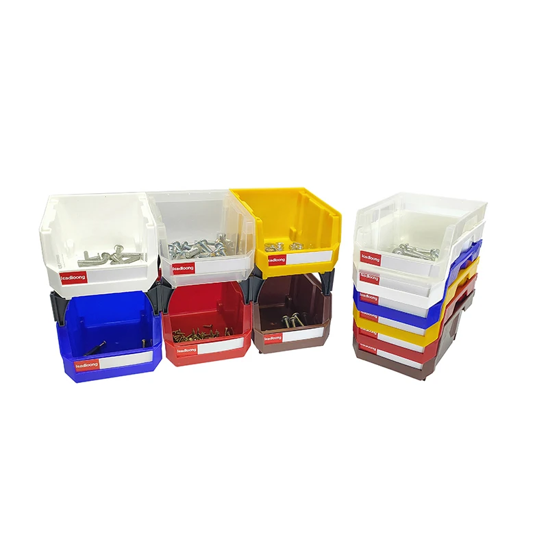 V1310 Plastic Stackable Storage Bins Screw Storage Boxes Stackable Bin (6/24pcs)