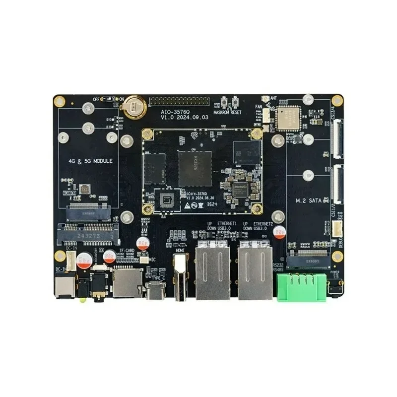 AIO-3576Q/JQ RK3576J Industrial Edge Computing Main Board with 4K Video Output
