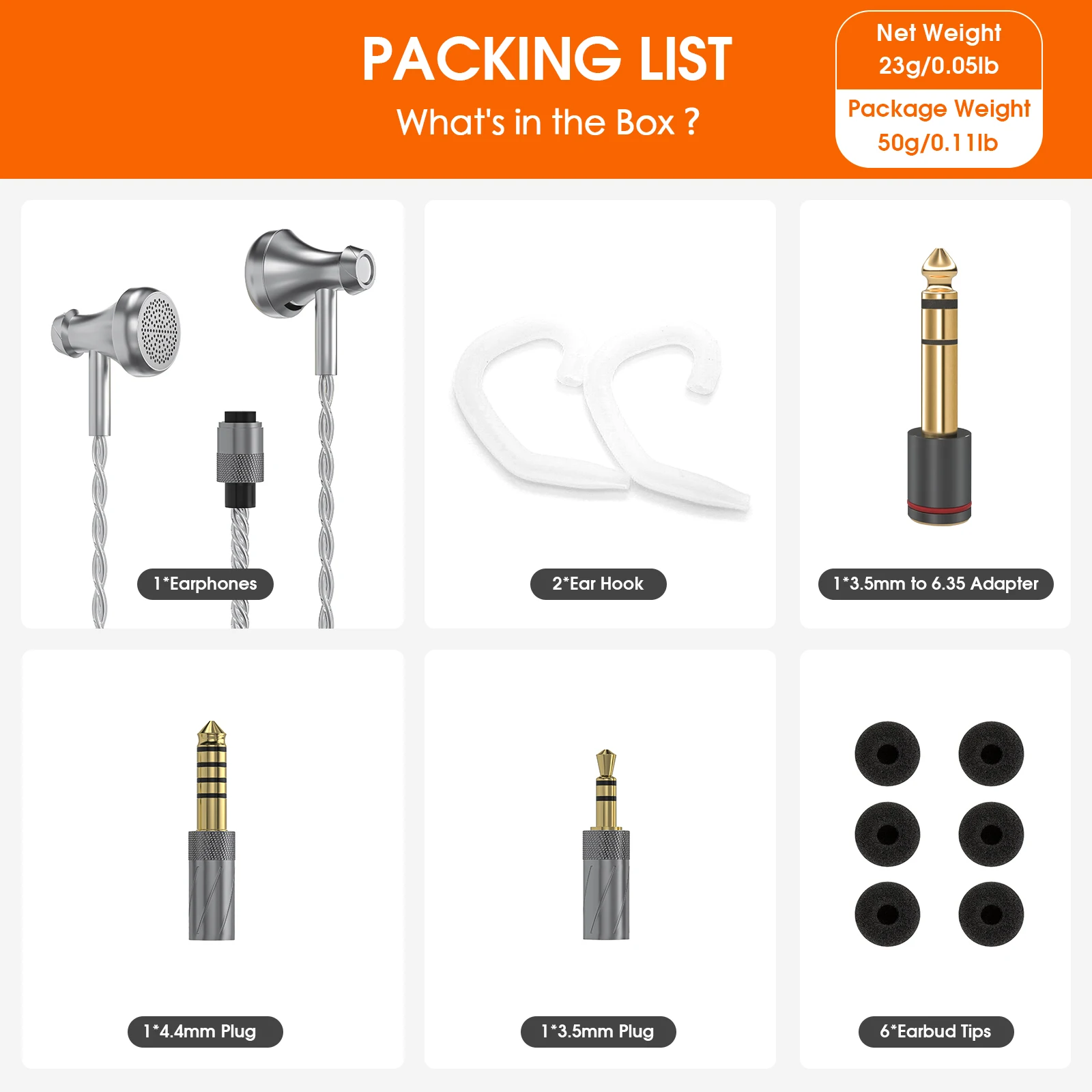 Nobsound S3 HiFi-In-Ear-Kopfhörer, kabelgebundene Ohrhörer, dynamischer Treiber mit 3,5/4,4 mm austauschbarem Stecker – Detail 6