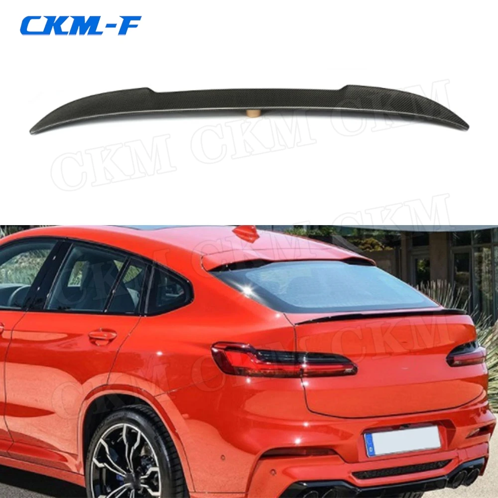 

Carbon Fiber Rear Boot Spoiler Trunk Trim Wings For BMW G02 X4 Xdrive25i Xdrive30i Spoiler 2018 2019 2020 Car Styling