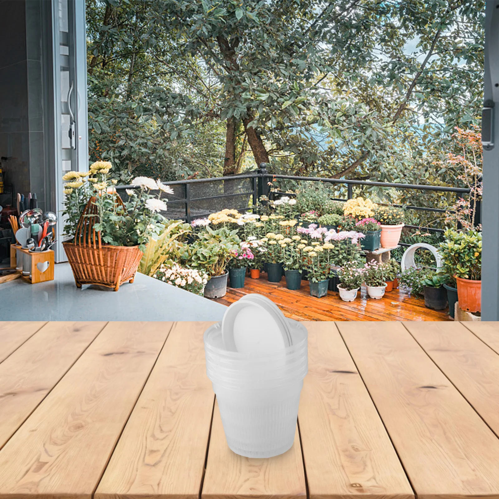 

Outdoor Planting Indoor Planting Clear Flower Pot Indoor Or Outdoor Use Drainage Holes Good Internal Air Circulation Root Growth