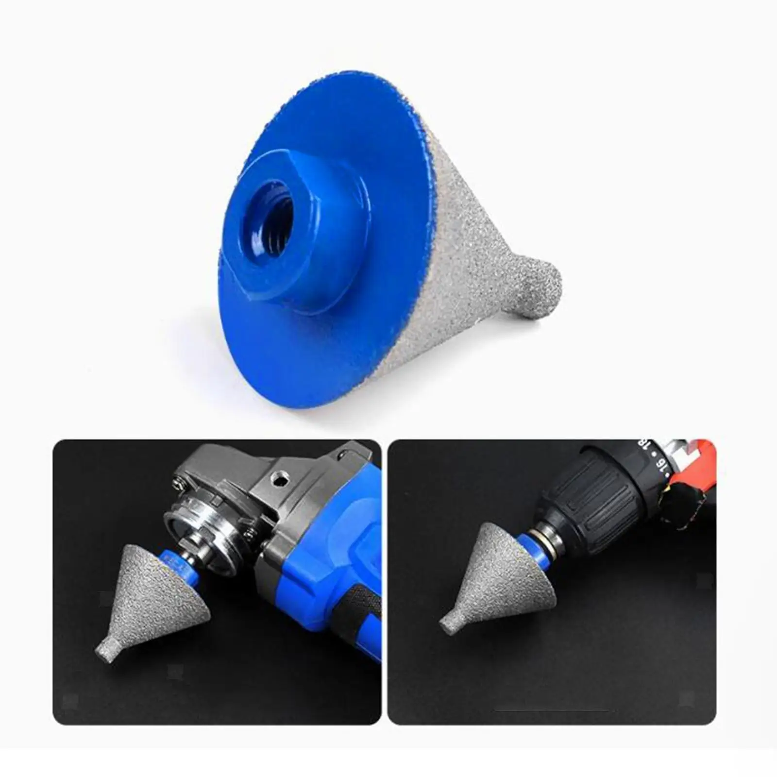 Diamond Conical Burr for Chamfering and Holes in Glass Tile and Emery