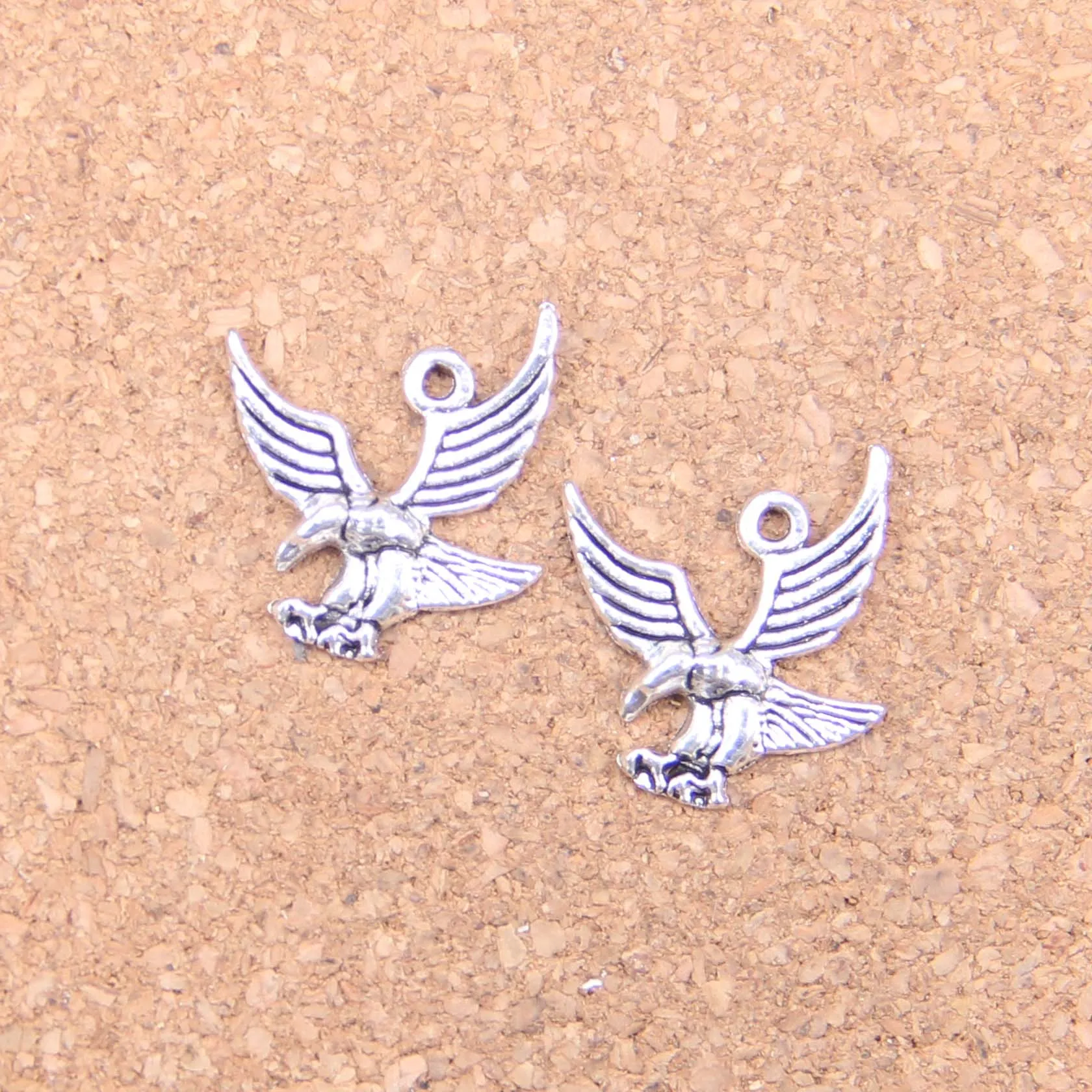 145pcs Charms Eagle Hawk 20x20mm Antique Pendants,Vintage Tibetan Silver Jewelry,DIY For Bracelet Necklace