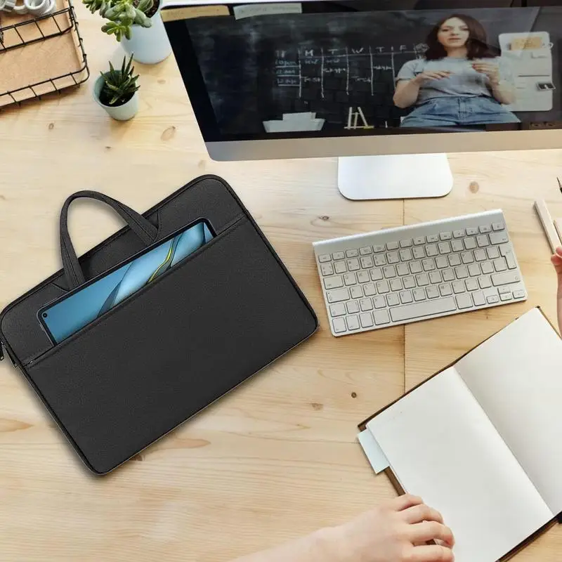 حقيبة كمبيوتر محمول حقيبة كمبيوتر مقاومة للماء حقيبة كمبيوتر خفيفة الوزن حقيبة كمبيوتر محمول تناسب 14.1-15.4 بوصة أكسفورد