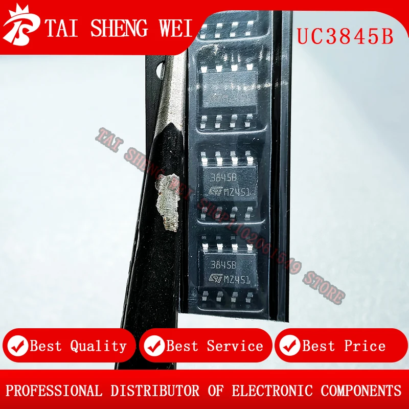 10pcs Brand new UC3845 UC3845B SOP-8 DIP-8 PWM Switching Controller LCD Power Supply UC3845B Switching Controller  chip