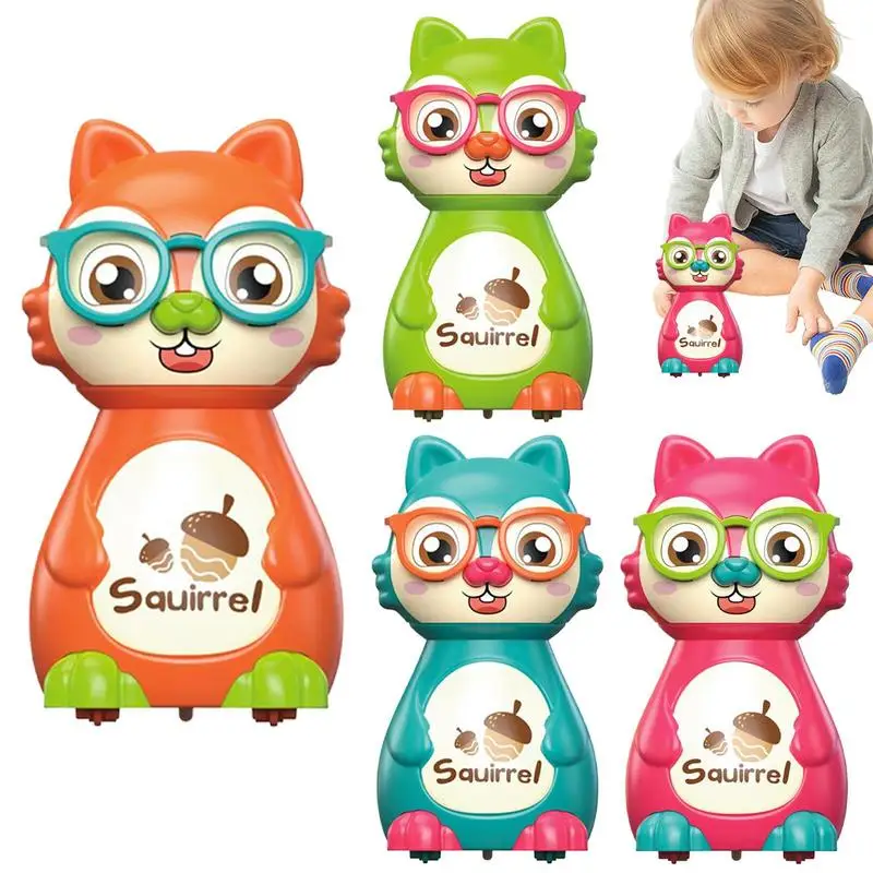 

Press And Go Car 4x Cartoon Squirrel Press And Go Slide Car Preschool Learning Activity Cute Animal Pressing Sliding Friction
