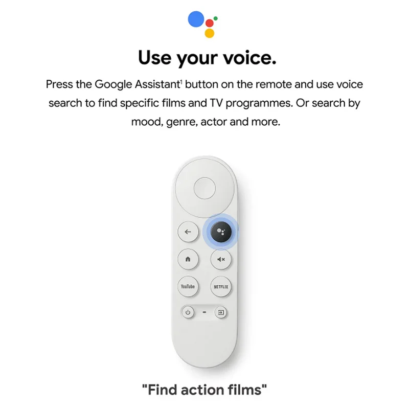 New Replacement Bluetooth Voice Remote Control Suitable For Google G9N9N Chromecast 4K TV