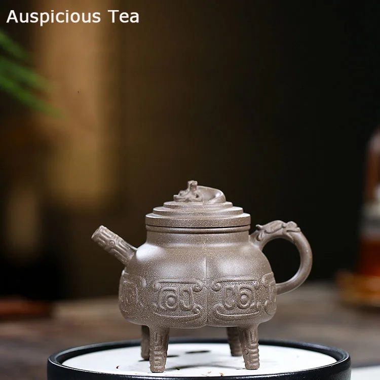 350ml Yixing Raw Ore Duan Ni Quadruped Purple Clay Teapot Household Kung Fu Teaset Tea Ceremony Drinkware Accessories Customized