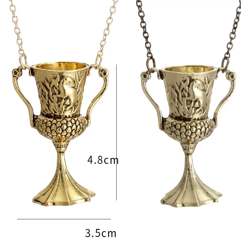 Horcruxes retro masculino sagrado graal colar acessórios de filme europeu e americano colar deus copo