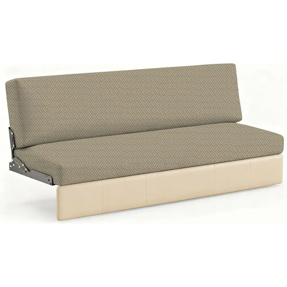 JUIN RV Couch Cover: 2 PCS Camper Couch Cover for Jackknife Sofa Bed Khaki | 2-Piece Design, Fits Jackknife Sofas, High Stretch