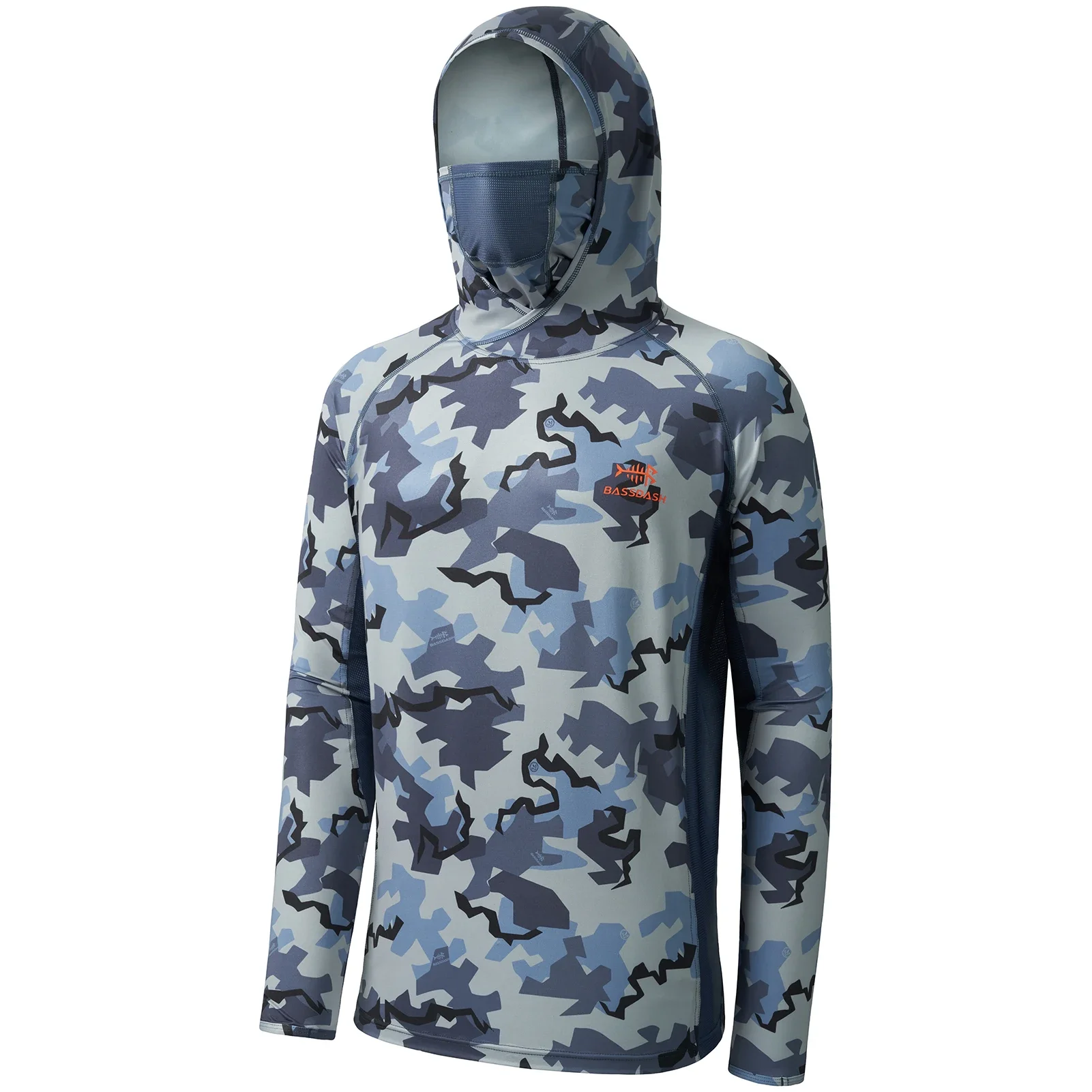 Bassdash UPF 50+ Herren-Jagdhemden mit Maske, langärmliger Camo-Angel-Hoodie – Detail 6