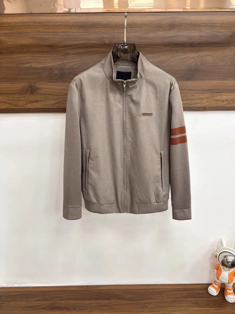 

Итальянская хлопково-льняная вязаная куртка в стиле пэчворк, весенняя коллекция, роскошная мужская повседневная куртка с воротником-стойкой