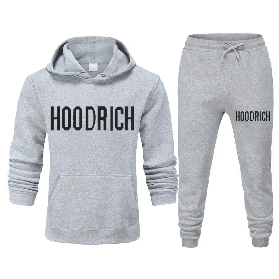 2024 AliExpress Hooded Sweater Set HOODRICH Letter Printing Set Casual Factory Direct Sales Clothes for Men Tracksuit Hoodies