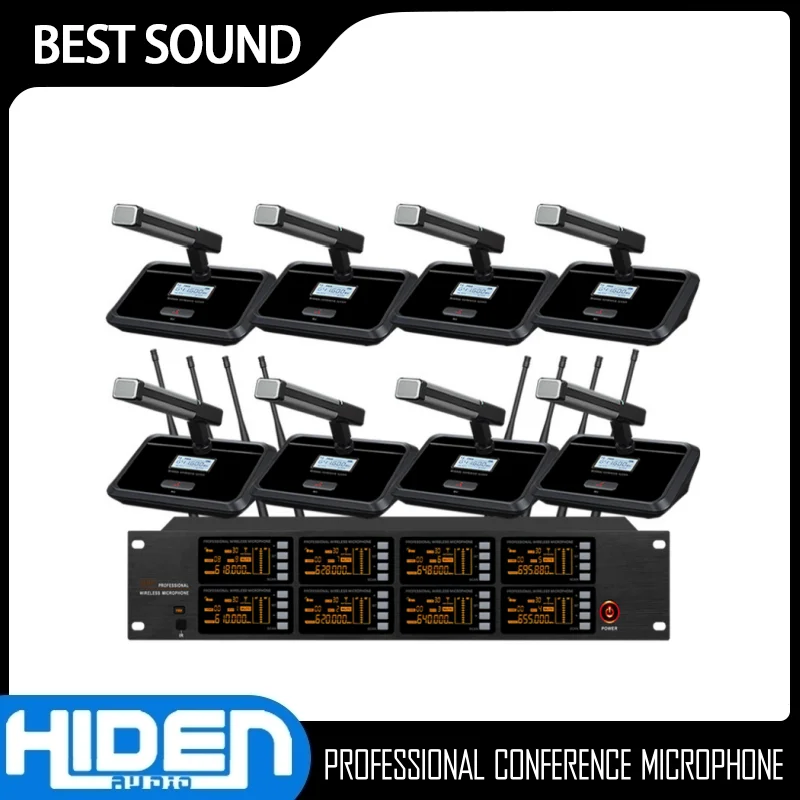 TS-9008NS Professional Conference Microphone Gooseneck Condenser Desktop U-band FM New Cardioid orientation Wreless Microphone