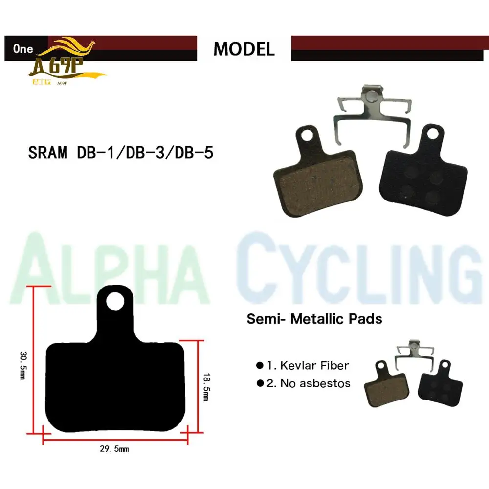 

A69P-4 пары Sport EX, велосипедные дисковые тормозные колодки для AVID DB Elixir, SRAM LEVEL TL и T, Red Force Etap AXS