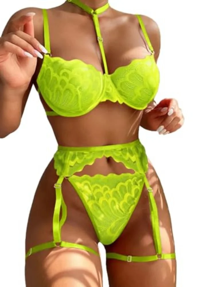 

Lilosy сексуальный кружевной комплект нижнего белья на косточках с подвязками и пуш-ап для женщин