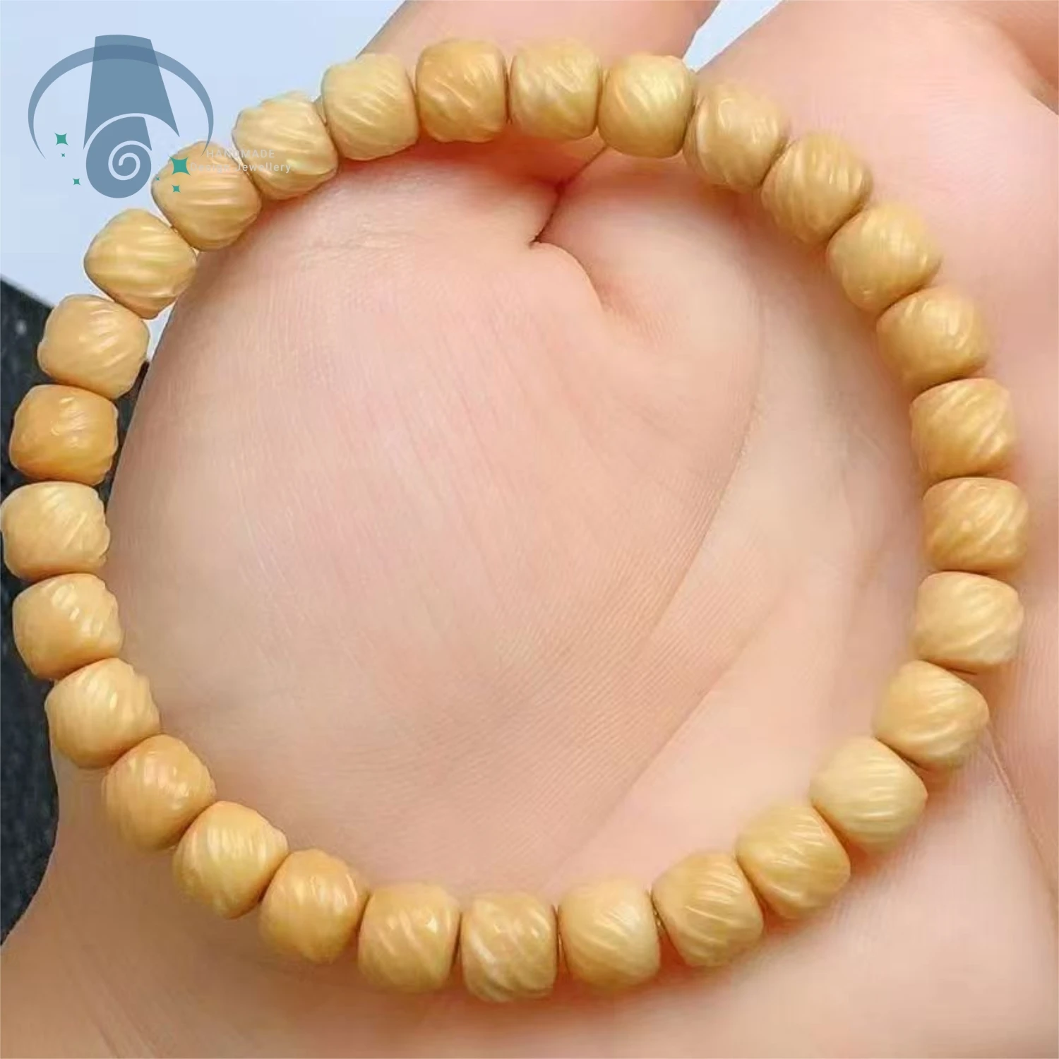 Natural Bodhi Seed Wrist Bracelet Dragon Ridge Texture Yun Jin Weaving Single Strand Buddhist Meditation Mala Beads for Zen Yoga