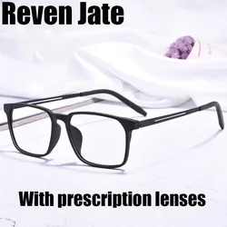 Reven Jate Eyeglasses Frame For Men 8878 Titanium Flexible Legs With TR90 Plastic Prescription Eyewear Spectacles Frame