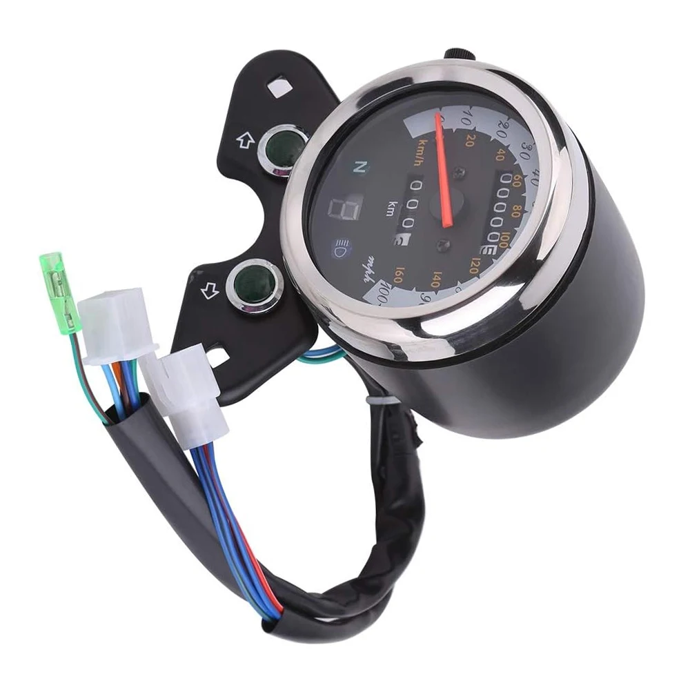 12V motocykl LED przebieg prędkościomierz obrotomierz podwójny prędkościomierz dla Suzuki Cafe Racer