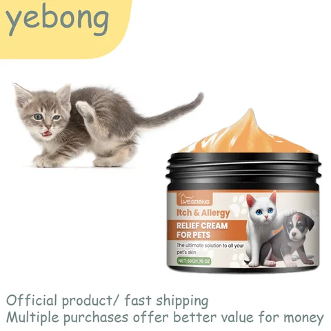 Pet Skin Care Cream for Cats And Dogs - Gentle Itching Relief Wart Remover Ringworm Treatment Catnip Infused Healthy Hair Care