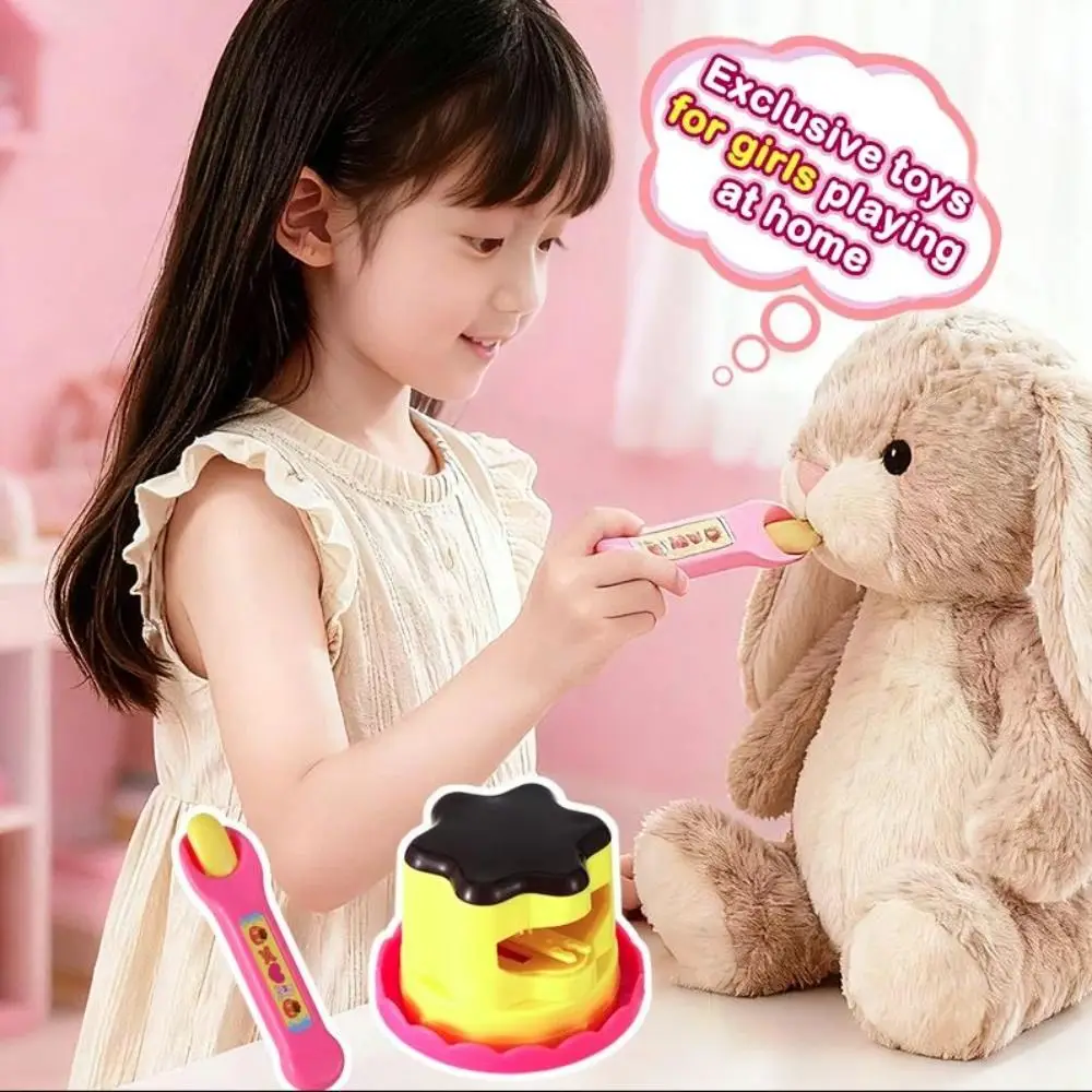 6pcs/set Little BearShape Pudding Feeding Set Pretend Play Simulation Model Lunch Box Pudding Early Education Kawaii Play House