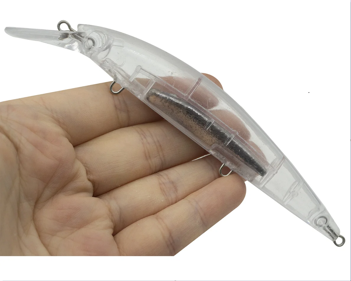 5 шт. неокрашенных заготовок для рыболовных приманок Minnow, 130 мм, 33,6 г, искусственная приманка в форме рыбы, БЕСПЛАТНЫЕ глазки E411 6 мм