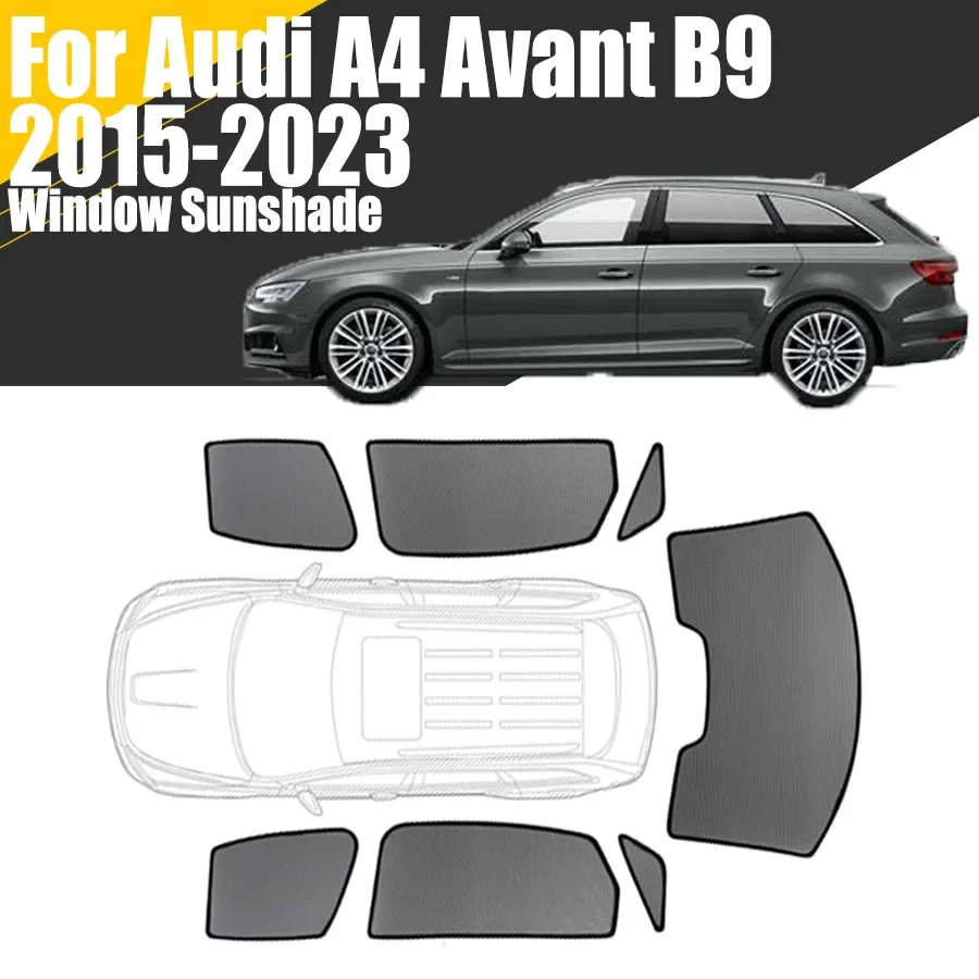 

Custom Magnetic Car Window Sunshade For Audi A4 Avant B9 2015-2023 Allroad Wagon Curtain Mesh Front Windshield Frame Curtain