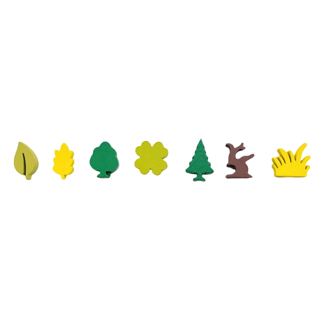 Wooden Token Plants Markers Wheat/Grass/Tree/ Leaf/ Clover  Models Game Pieces Counting Tools Tabletop Game Accessories