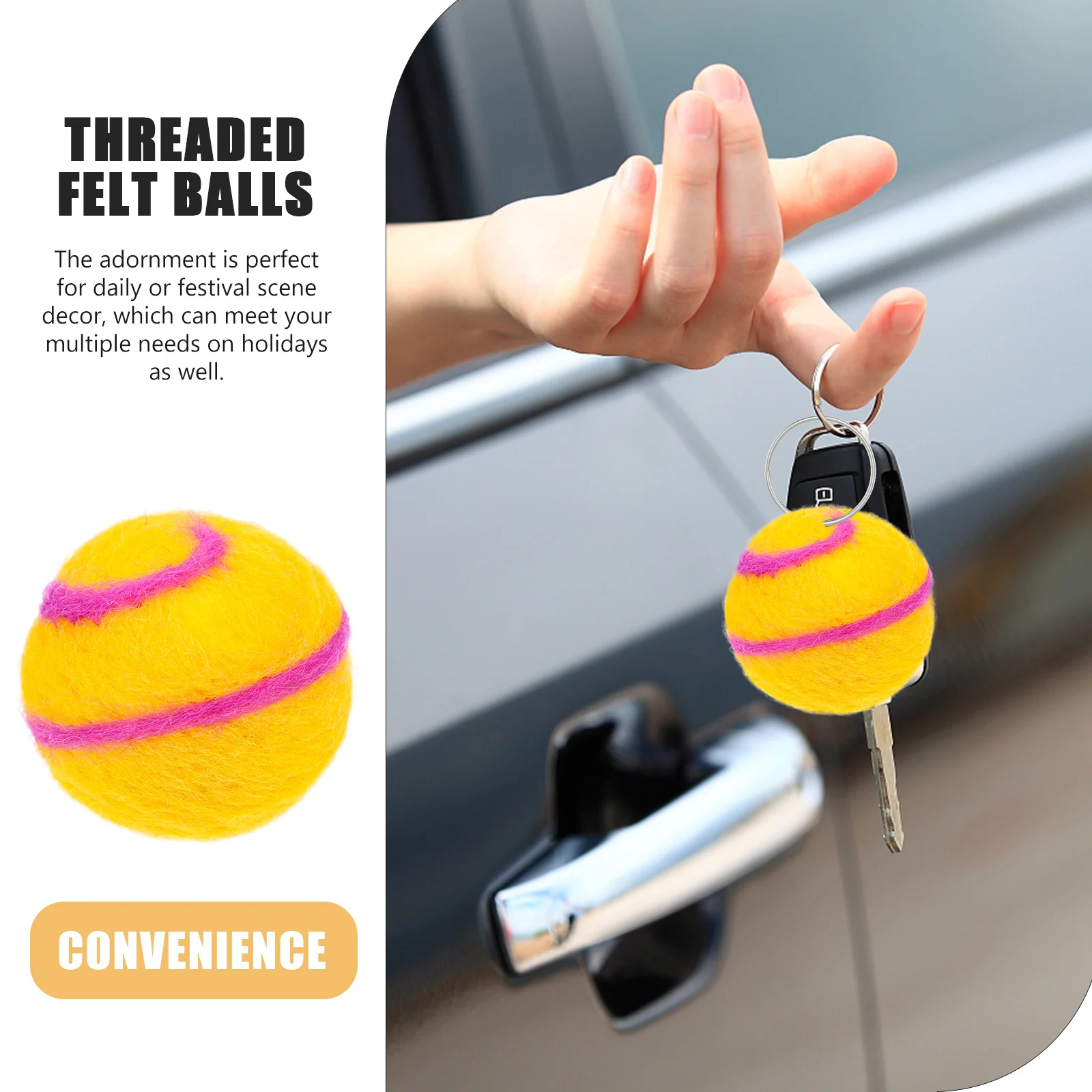 

10 Pcs Felt Balls Household Pendants for Crafting Diy Decors Crafts Clothes Ornaments