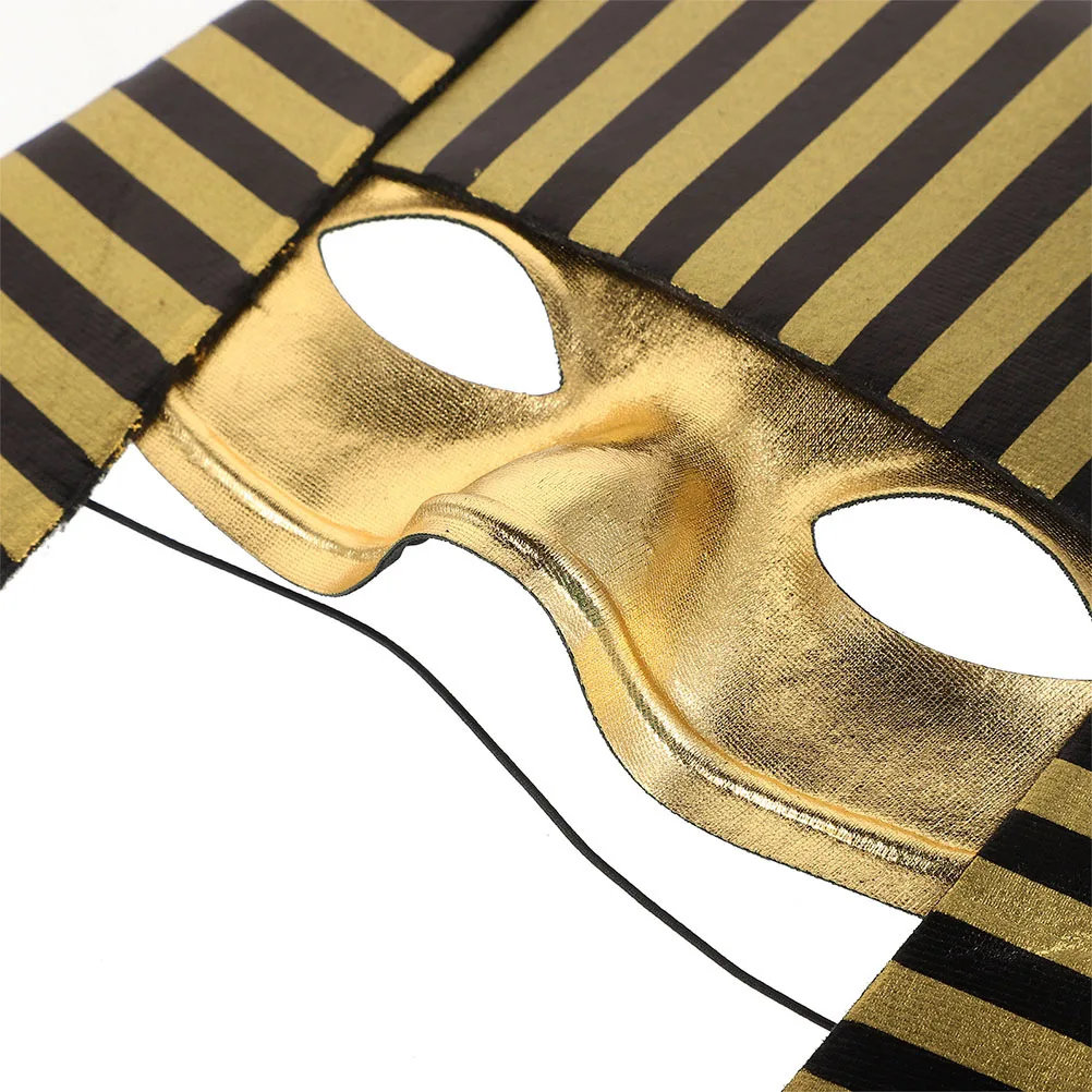 2 Stück Pharao Kinder Halloween Maske Ägyptisches Kostüm Cosplay Einstellbar Bequem für Party Rollenspiel Masken Zubehör