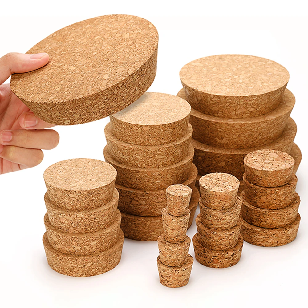 

1/2/5/10pcs Cork Stoppers, Bottle Cork Stoppers, Wooden Conical Cork Stoppers, Suitable For Bottle Handicrafts And Wine Bottles