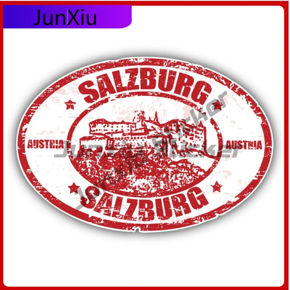 

Salzburg City Austria Creative Sticker Stamp Car Decal Bumper Stickers Cool Style Helmet Use For Car B Car Accessories Scratc