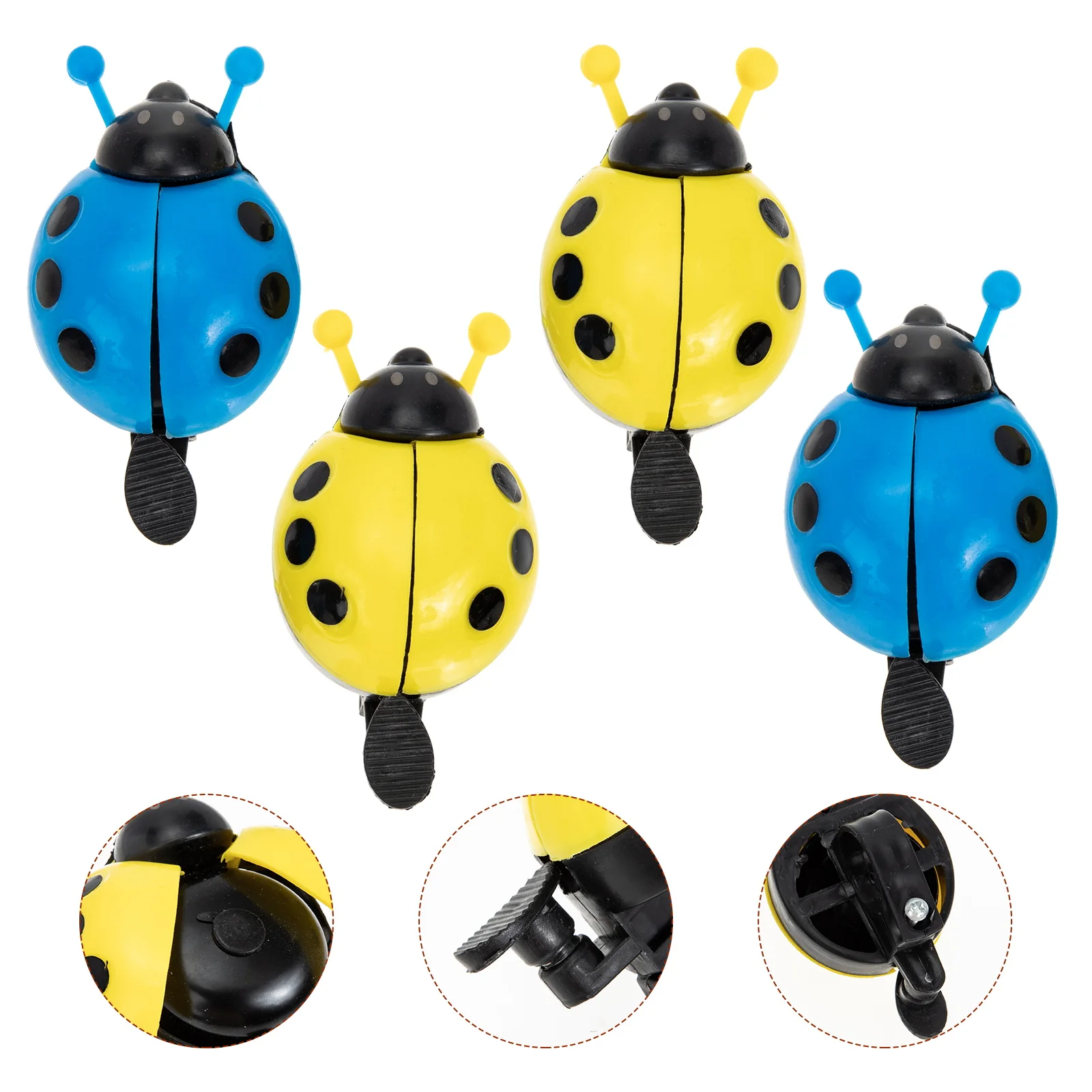 

4pcs Kids Bike Bell Durable Plastic Metal Compact Loud Crisp Long Ringtone Safe Riding Accessories Girls Boys Mountain