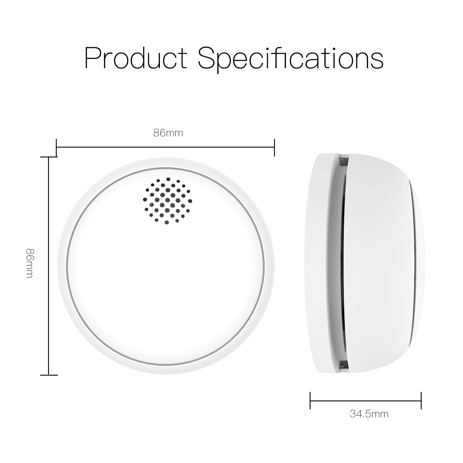 MOES ZigBee Smart Wireless Smoke Detector Fire 85dB Sound Alarm Siren Sensor Smart Safety Protection Home Kitchen Fire App Alert