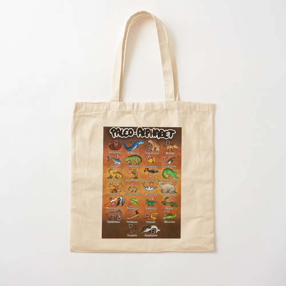 The Prehistoric Alphabet Tote Bag shopper bag women canvas Canvas stote bag Women's shopping Women's