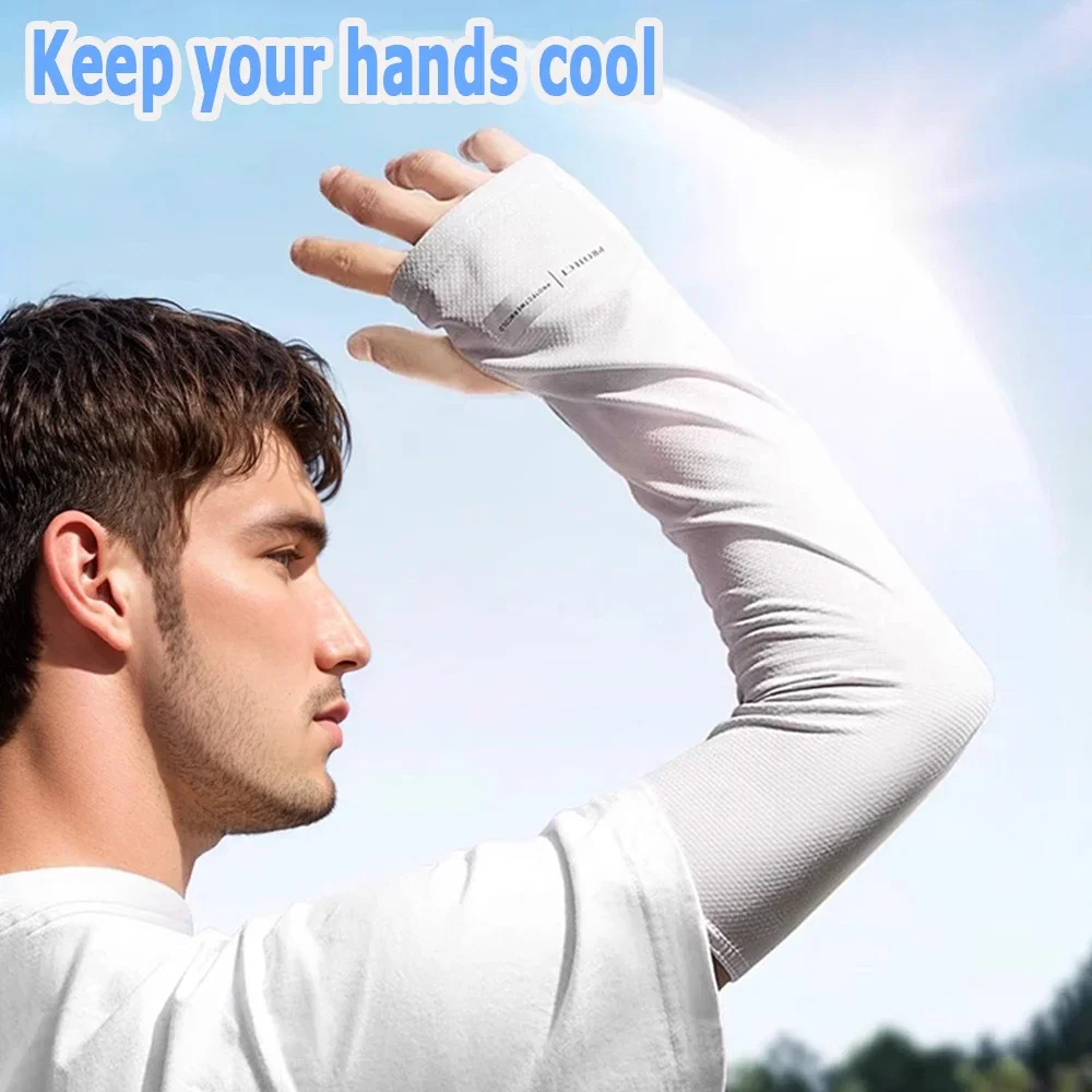 Men's Fashionable Sleeves, Breathable and Cool Arm Cover, Moisture Wicking, For Daily Vehicle Driving, Sports Use