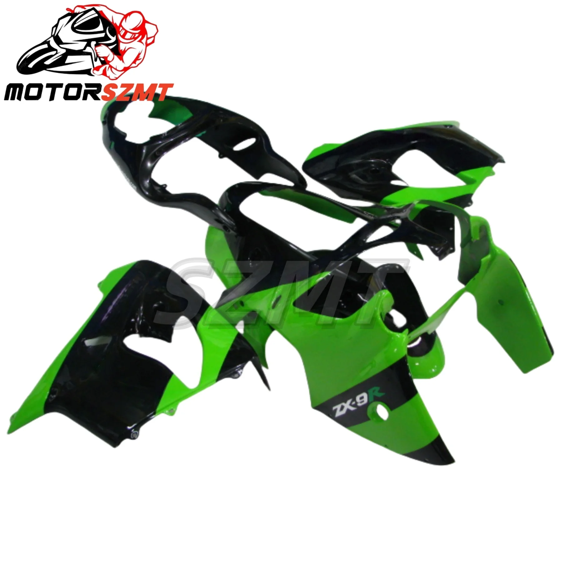 Abs-Verkleidung für Kawasaki ZX9R 2000–2001, grün-schwarze Rahmenverkleidungen, Zx9r 2001 Bodykits ZX9R 2000 2001