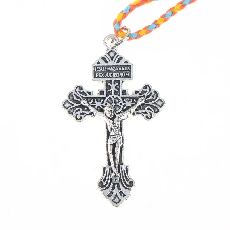Brauner Holz-Rosenkranz St. Benedikt, handgefertigt, mit Gebetsmedaille, tragbares religiöses Accessoire, Schreibtischdekoration, Geschenk für gläubige Katholiken – Detail 10