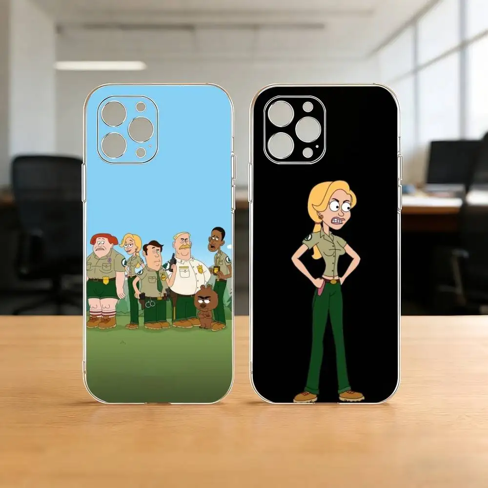 

Comedy animation B-Brickleberry Phone Case for iPhone 17 16 15 14 13 12 11 Air Pro Max Plus Clear Cover Smartphone